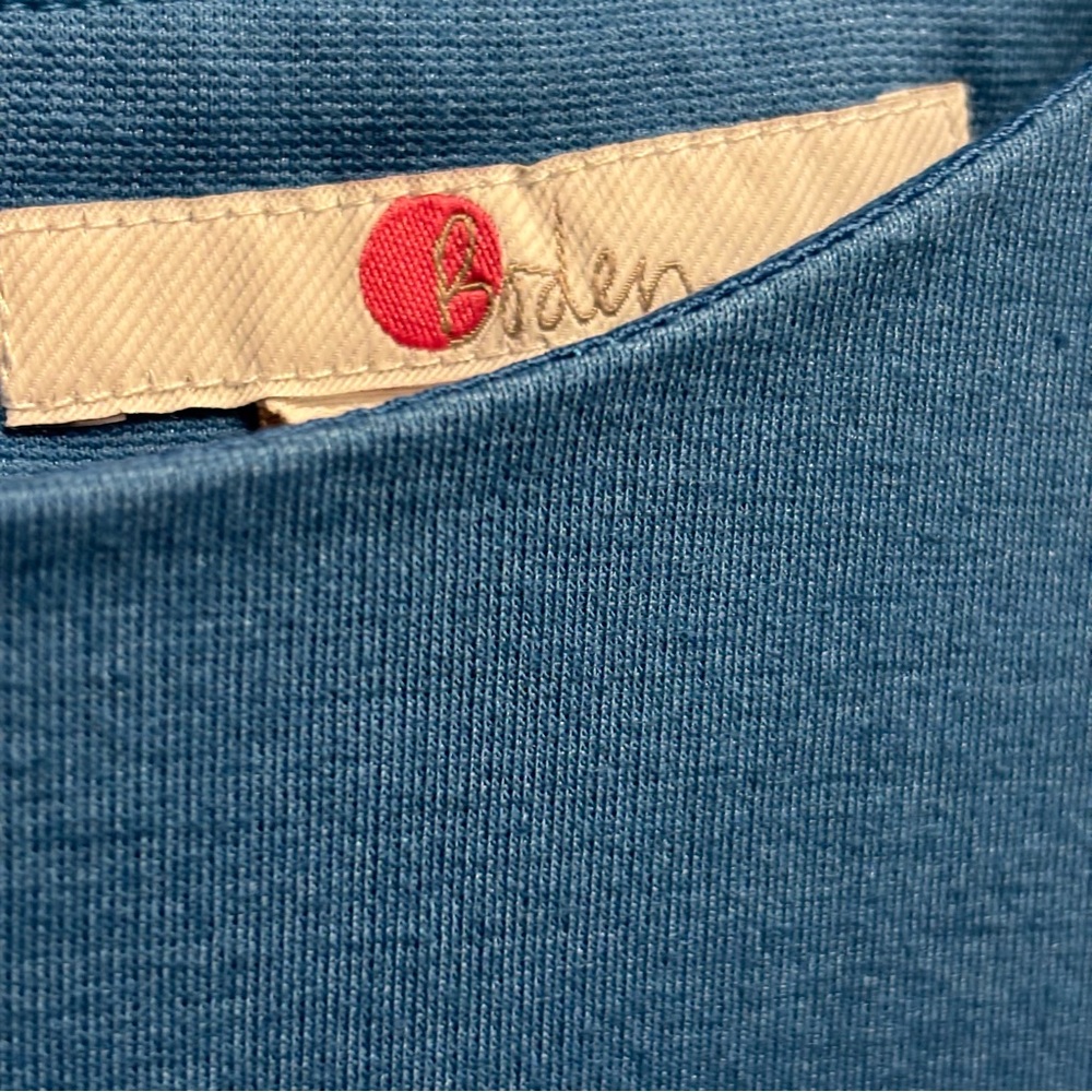 NWT Boden | Jessica Ponte Midi Sheath Tie Waist Dress  Agean Blue | size 4 - Picture 5 of 16